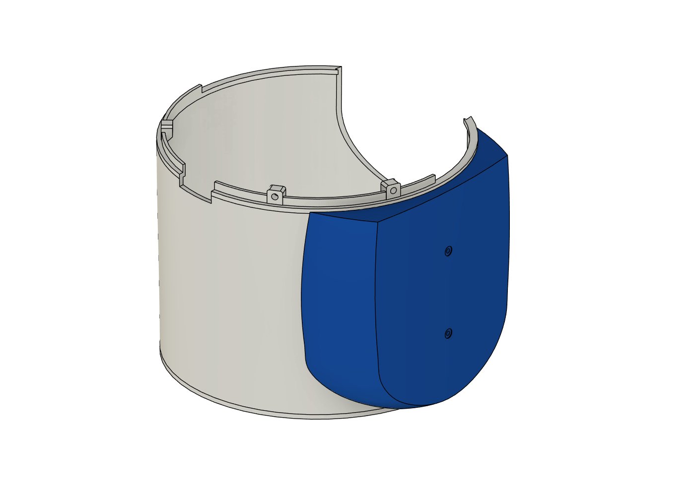 Inverted hood with the local screw-block changes
